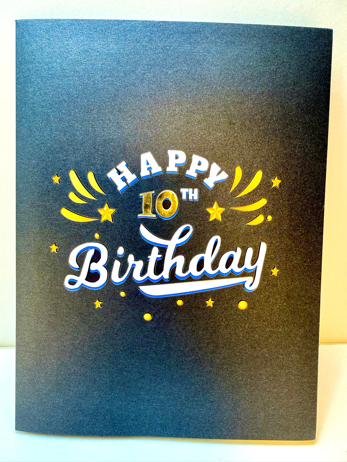 10th Golden Happy Birthday with Presents Origami Pop Cards 3D Pop Up Greeting Card Thank You Handmade Gift Thinking of You Happy Birthday Occasion Australiana Celebrate the Beauty and Happiness During Special Day Best Wishes Gift