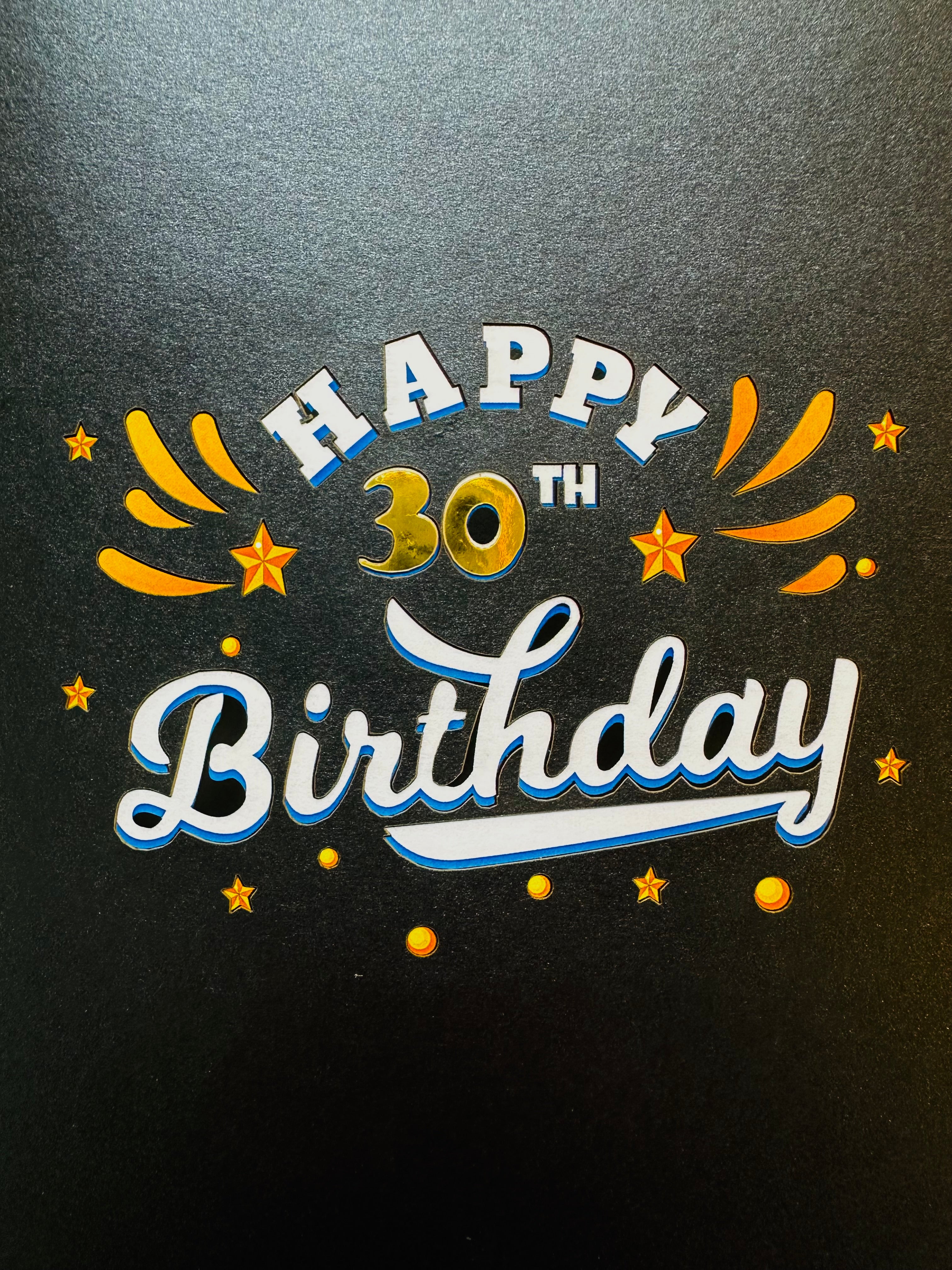 30th Golden Happy Birthday with Presents Origami Pop Cards 3D Pop Up Greeting Card Thank You Handmade Gift Thinking of You Happy Birthday Occasion Australiana Celebrate the Beauty and Happiness During Special Day Best Wishes Gift