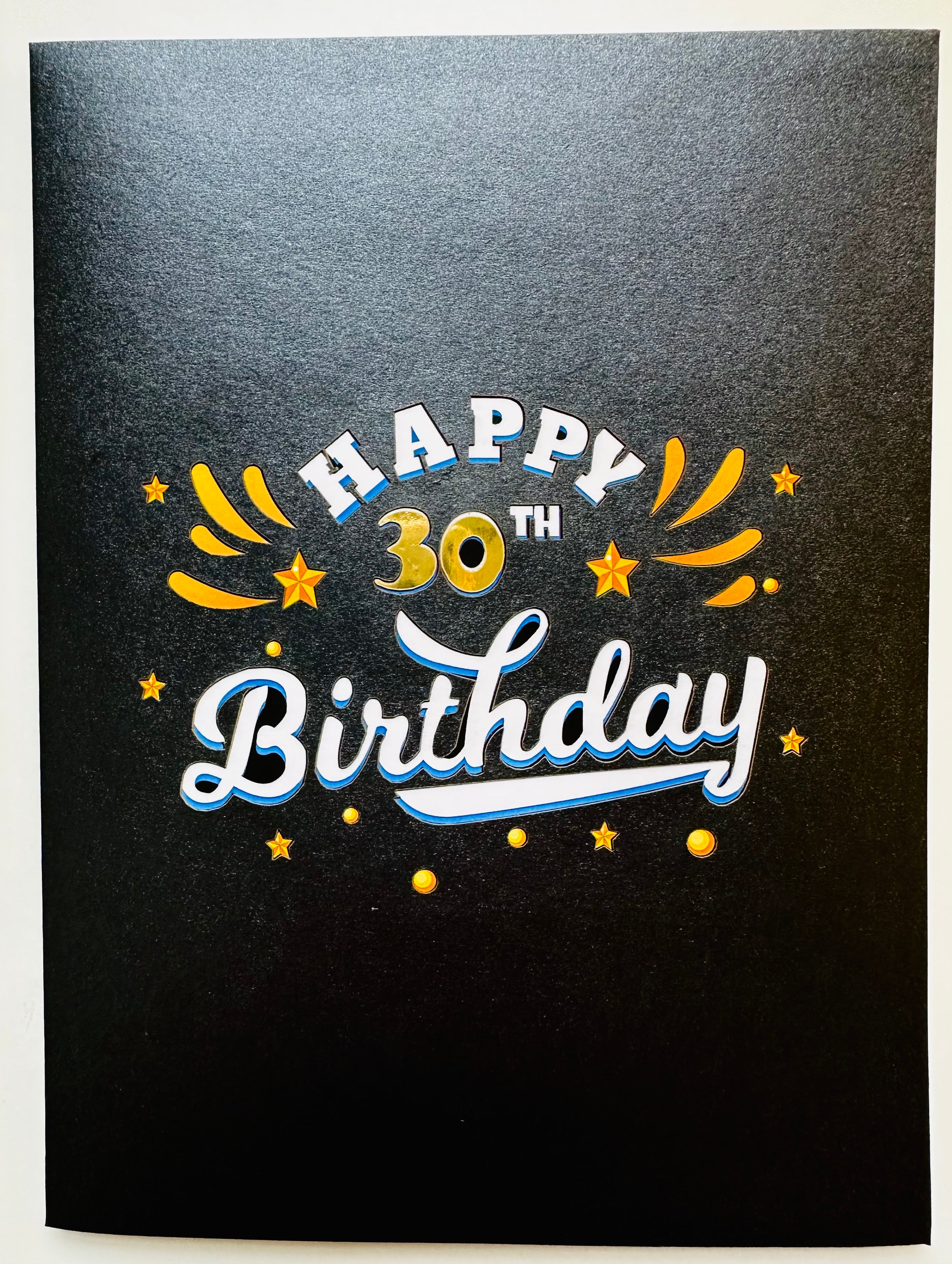 30th Golden Happy Birthday with Presents Origami Pop Cards 3D Pop Up Greeting Card Thank You Handmade Gift Thinking of You Happy Birthday Occasion Australiana Celebrate the Beauty and Happiness During Special Day Best Wishes Gift