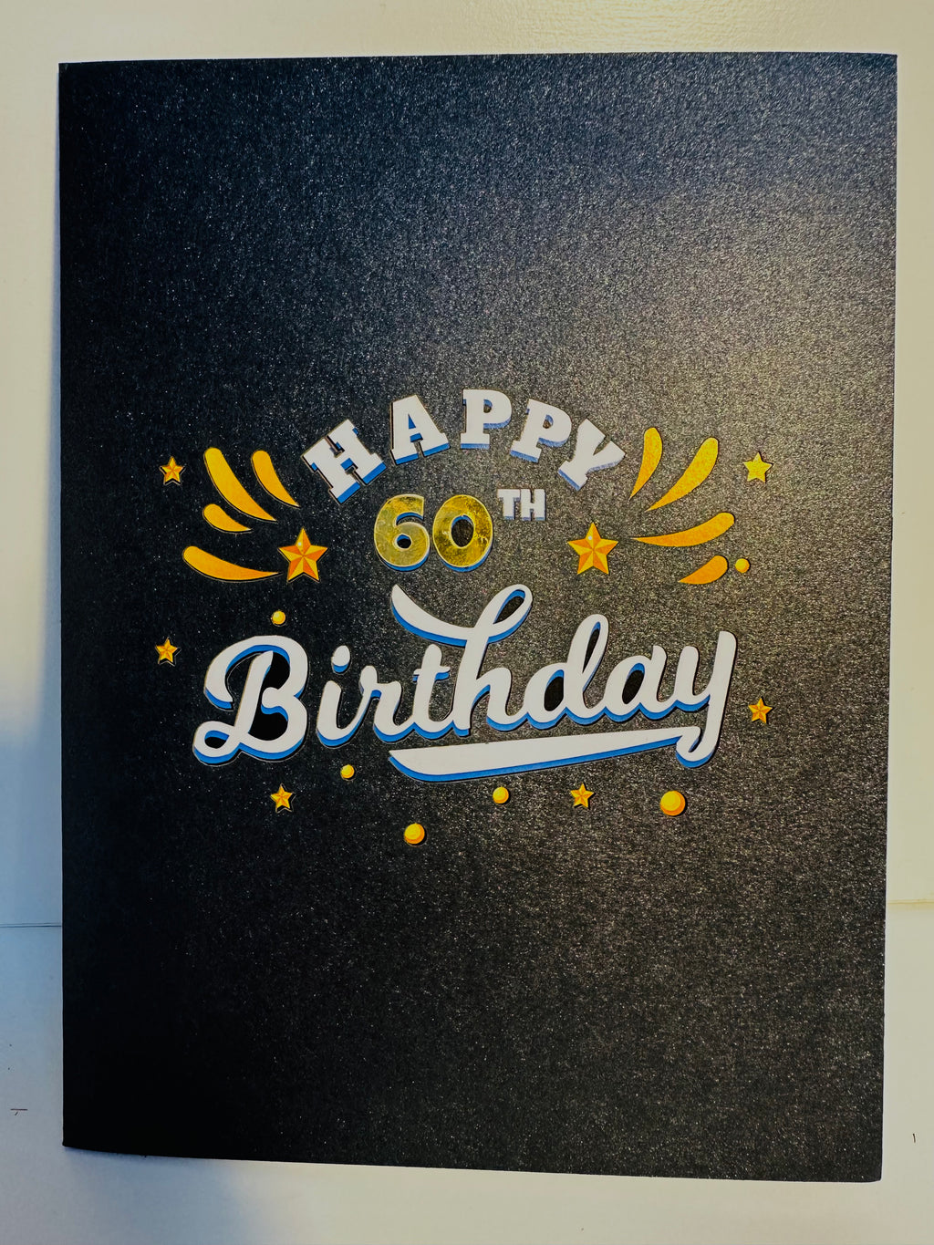 60th Golden Happy Birthday with Presents Origami Pop Cards 3D Pop Up Greeting Card Thank You Handmade Gift Thinking of You Happy Birthday Occasion Australiana Celebrate the Beauty and Happiness During Special Day Best Wishes Gift