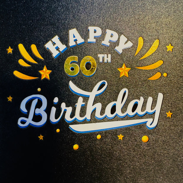 60th Golden Happy Birthday with Presents Origami Pop Cards 3D Pop Up Greeting Card Thank You Handmade Gift Thinking of You Happy Birthday Occasion Australiana Celebrate the Beauty and Happiness During Special Day Best Wishes Gift