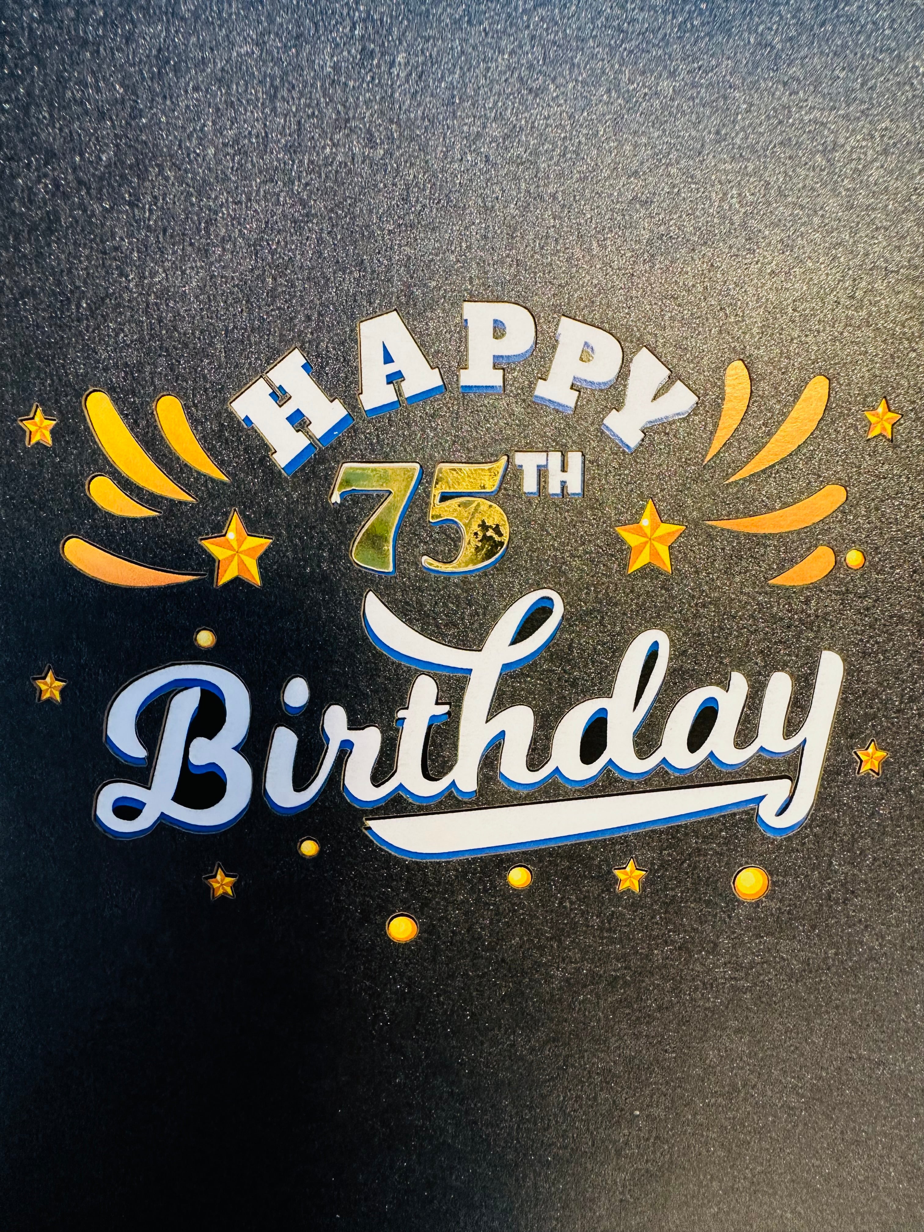 75th Golden Happy Birthday with Presents Origami Pop Cards 3D Pop Up Greeting Card Thank You Handmade Gift Thinking of You Happy Birthday Occasion Australiana Celebrate the Beauty and Happiness During Special Day Best Wishes Gift