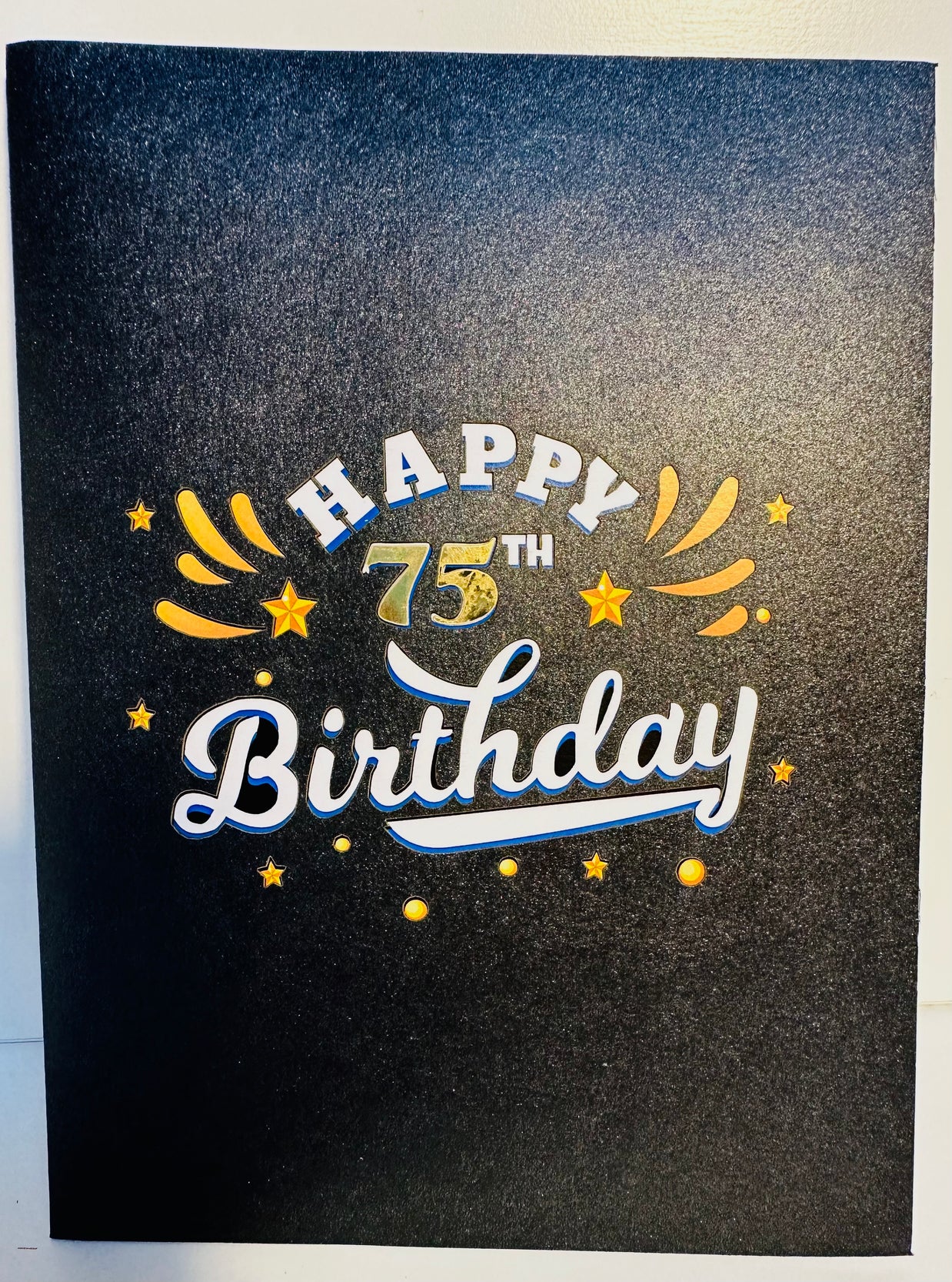 75th Golden Happy Birthday with Presents Origami Pop Cards 3D Pop Up Greeting Card Thank You Handmade Gift Thinking of You Happy Birthday Occasion Australiana Celebrate the Beauty and Happiness During Special Day Best Wishes Gift