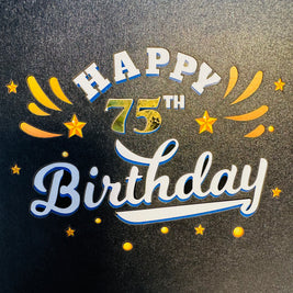75th Golden Happy Birthday with Presents Origami Pop Cards 3D Pop Up Greeting Card Thank You Handmade Gift Thinking of You Happy Birthday Occasion Australiana Celebrate the Beauty and Happiness During Special Day Best Wishes Gift