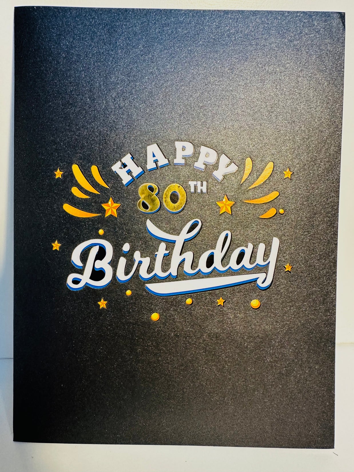 80th Golden Happy Birthday with Presents Origami Pop Cards 3D Pop Up Greeting Card Thank You Handmade Gift Thinking of You Happy Birthday Occasion Australiana Celebrate the Beauty and Happiness During Special Day Best Wishes Gift