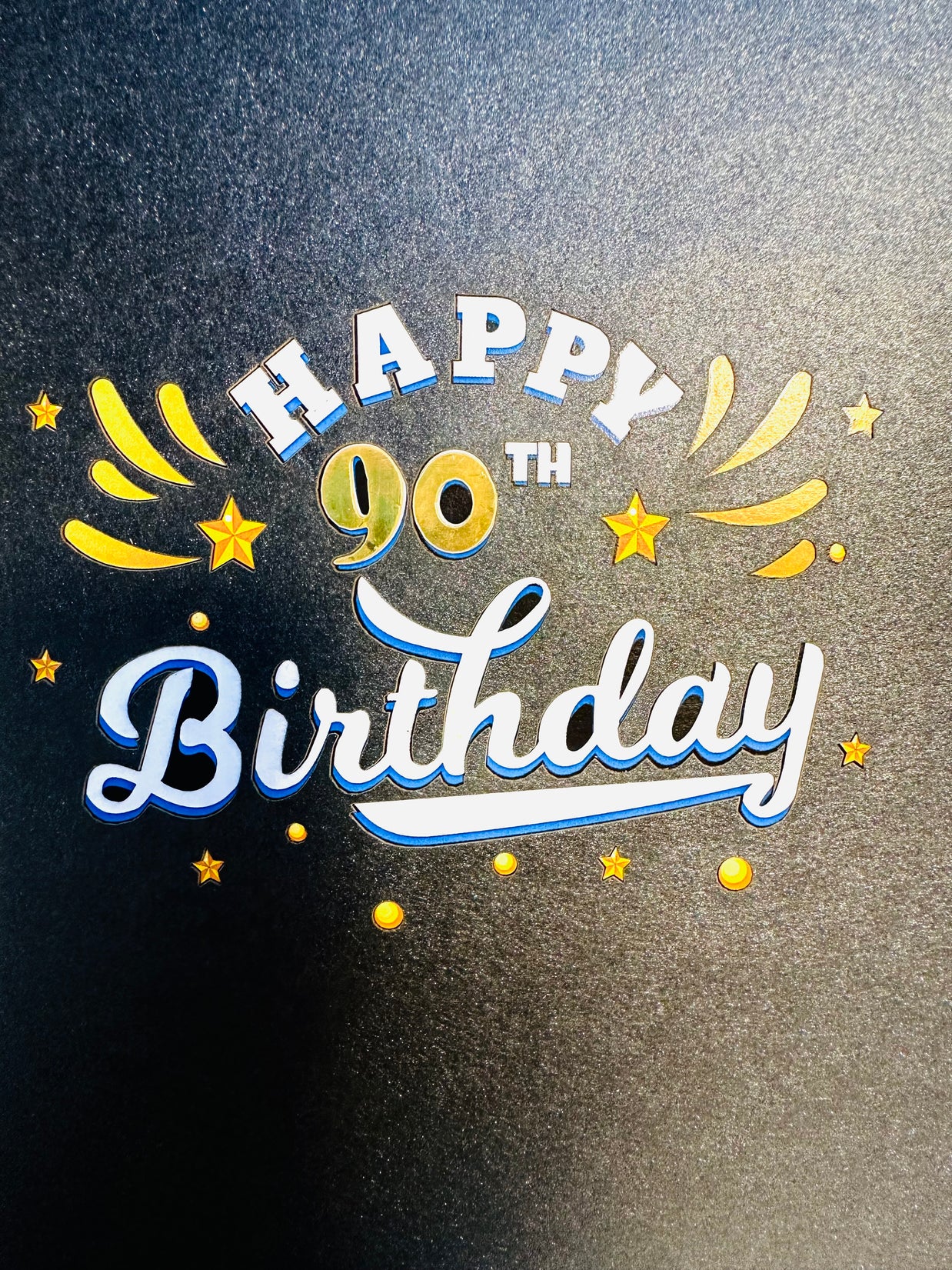 90th Golden Happy Birthday with Presents Origami Pop Cards 3D Pop Up Greeting Card Thank You Handmade Gift Thinking of You Happy Birthday Occasion Australiana Celebrate the Beauty and Happiness During Special Day Best Wishes Gift