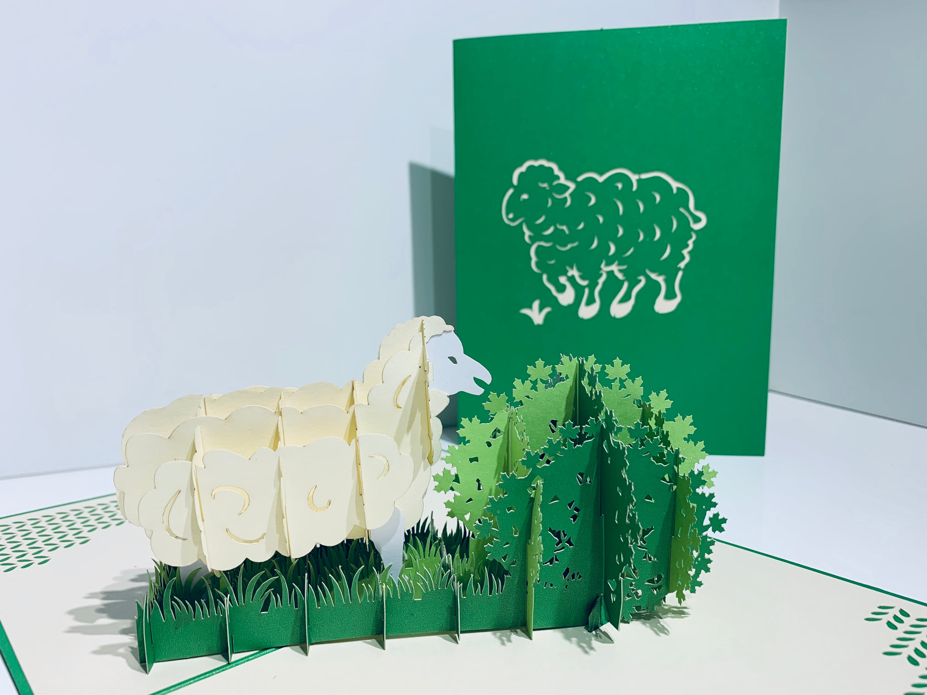 A Single Sheep with Green Cover Origami Pop Cards 3D Pop Up Greeting Card Happy Birthday Thank You Handmade Gift Thinking of You Blank Card for Any Occasion Happy Mother's Day Happy Father's Australiana Celebrate the Beauty