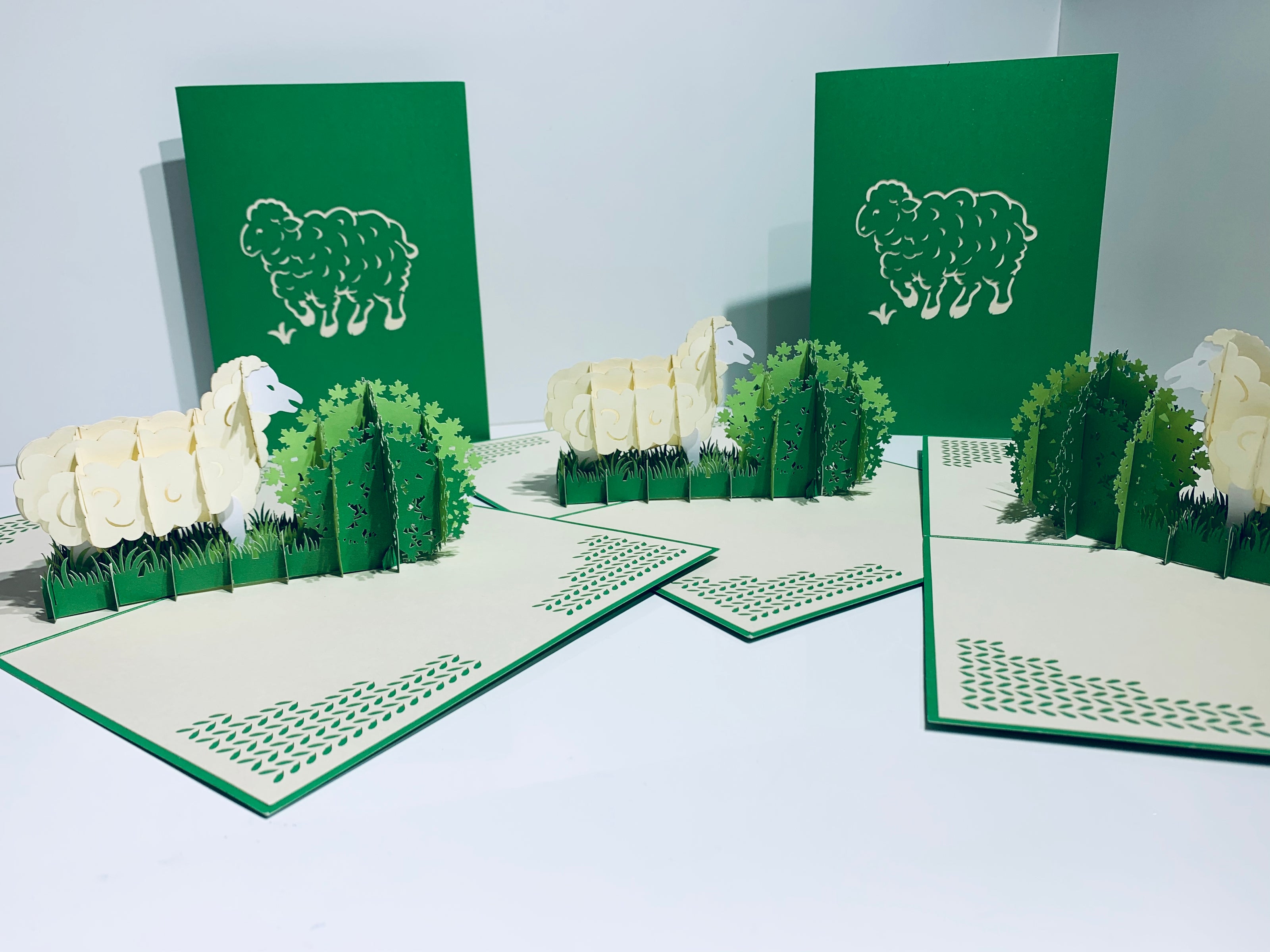 A Single Sheep with Green Cover Origami Pop Cards 3D Pop Up Greeting Card Happy Birthday Thank You Handmade Gift Thinking of You Blank Card for Any Occasion Happy Mother's Day Happy Father's Australiana Celebrate the Beauty