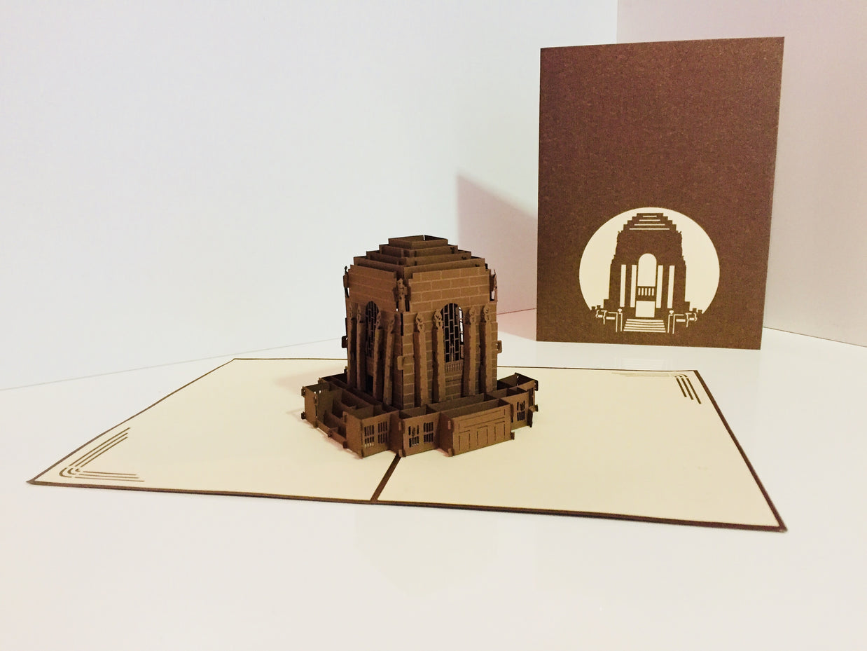 Anzac War Memorial Building in Sydney Australia 3D POP UP GREETING CARD - Created by Origami Pop Cards – 3D Pop Up Greeting Cards, Australian Design & Handmade, 3D Pop Up Magical Paper Cards, Handmade Pop Up Cards Celebrate Anniversary  Memoriable