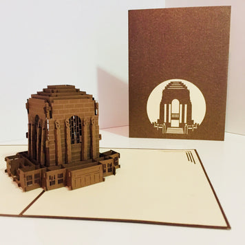 Anzac War Memorial Building in Sydney Australia 3D POP UP GREETING CARD - Created by Origami Pop Cards – 3D Pop Up Greeting Cards, Australian Design & Handmade, 3D Pop Up Magical Paper Cards, Handmade Pop Up Cards Celebrate Anniversary  Memoriable