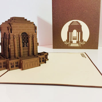 Anzac War Memorial Building in Sydney Australia 3D POP UP GREETING CARD - Created by Origami Pop Cards – 3D Pop Up Greeting Cards, Australian Design & Handmade, 3D Pop Up Magical Paper Cards, Handmade Pop Up Cards Celebrate Anniversary  Memoriable