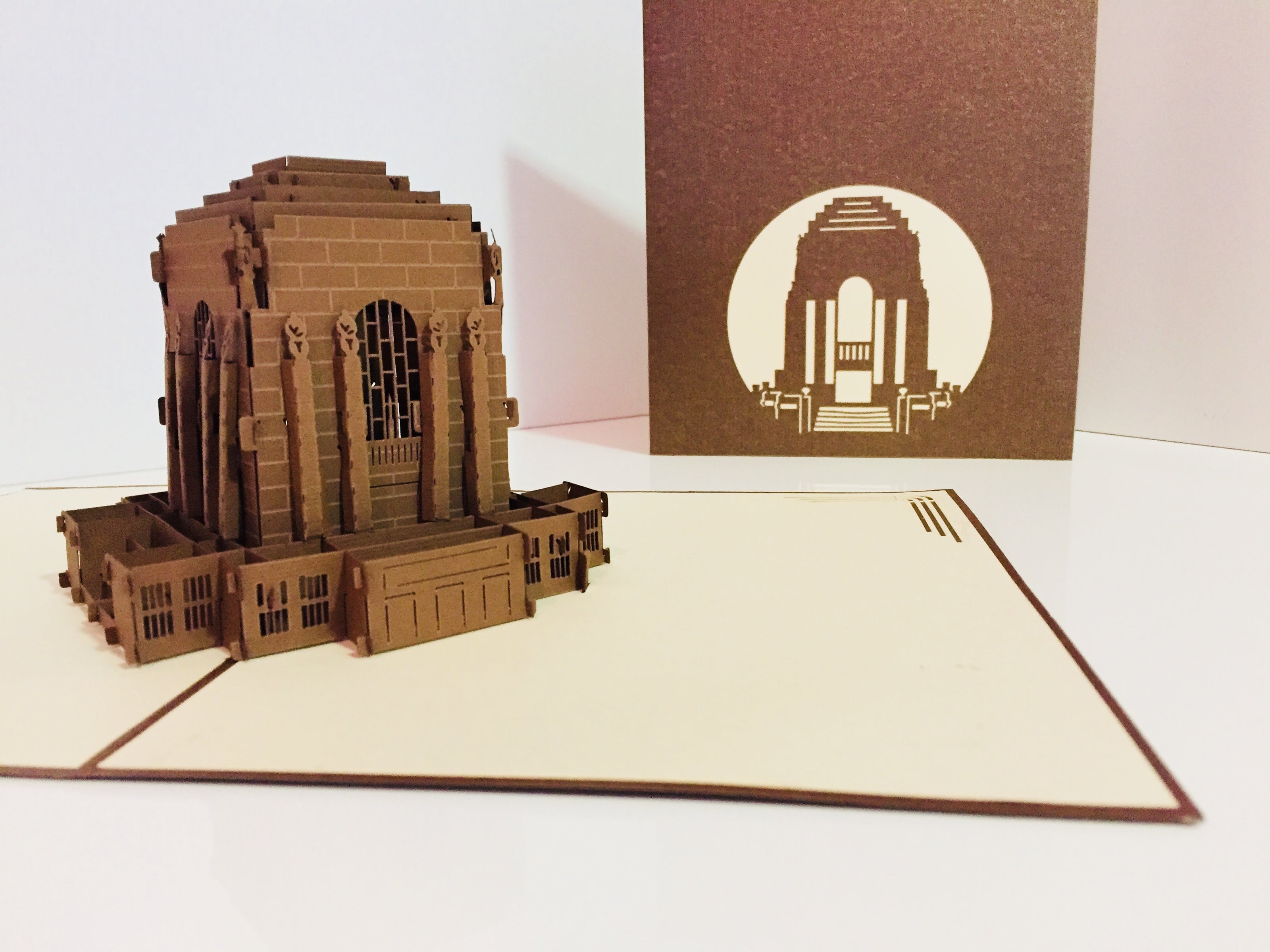 Anzac War Memorial Building in Sydney Australia 3D POP UP GREETING CARD - Created by Origami Pop Cards – 3D Pop Up Greeting Cards, Australian Design & Handmade, 3D Pop Up Magical Paper Cards, Handmade Pop Up Cards Celebrate Anniversary  Memoriable