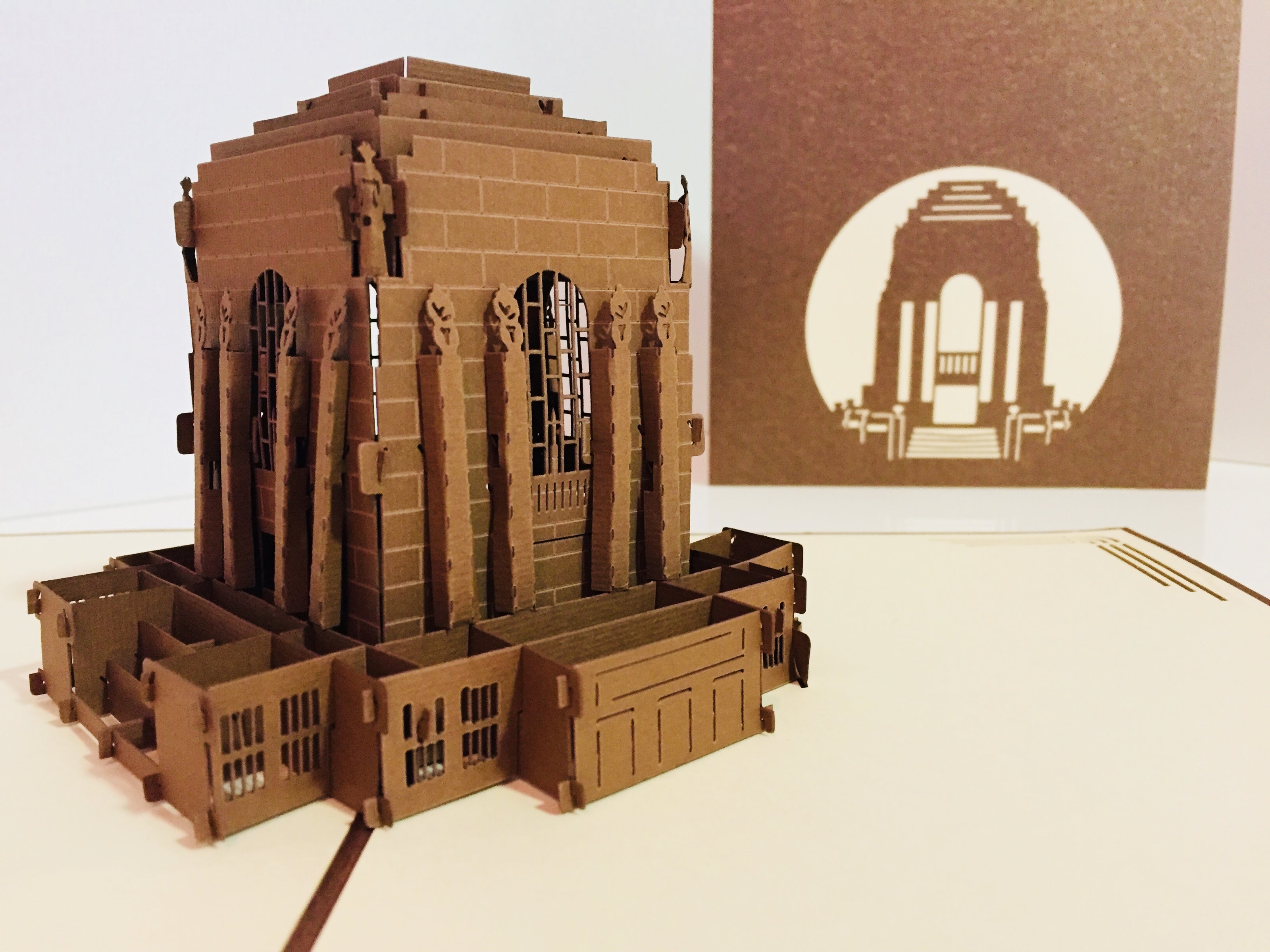 Anzac War Memorial Building in Sydney Australia 3D POP UP GREETING CARD - Created by Origami Pop Cards – 3D Pop Up Greeting Cards, Australian Design & Handmade, 3D Pop Up Magical Paper Cards, Handmade Pop Up Cards Celebrate Anniversary  Memoriable