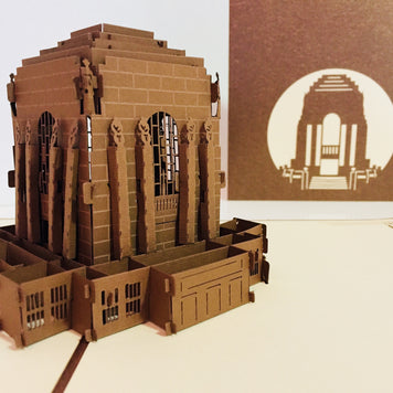Anzac War Memorial Building in Sydney Australia 3D POP UP GREETING CARD - Created by Origami Pop Cards – 3D Pop Up Greeting Cards, Australian Design & Handmade, 3D Pop Up Magical Paper Cards, Handmade Pop Up Cards Celebrate Anniversary  Memoriable