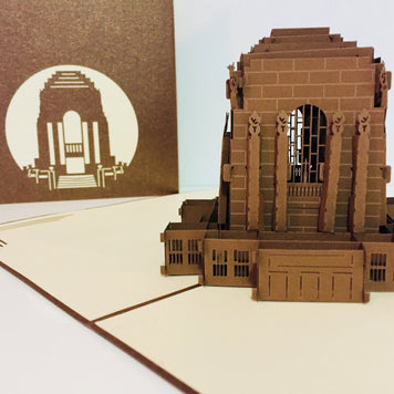 Anzac War Memorial Building in Sydney Australia 3D POP UP GREETING CARD - Created by Origami Pop Cards – 3D Pop Up Greeting Cards, Australian Design & Handmade, 3D Pop Up Magical Paper Cards, Handmade Pop Up Cards Celebrate Anniversary  Memoriable