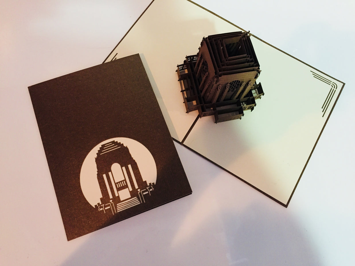 Anzac War Memorial Building in Sydney Australia 3D POP UP GREETING CARD - Created by Origami Pop Cards – 3D Pop Up Greeting Cards, Australian Design & Handmade, 3D Pop Up Magical Paper Cards, Handmade Pop Up Cards Celebrate Anniversary  Memoriable