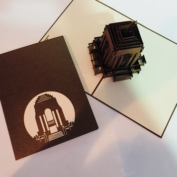 Anzac War Memorial Building in Sydney Australia 3D POP UP GREETING CARD - Created by Origami Pop Cards – 3D Pop Up Greeting Cards, Australian Design & Handmade, 3D Pop Up Magical Paper Cards, Handmade Pop Up Cards Celebrate Anniversary  Memoriable
