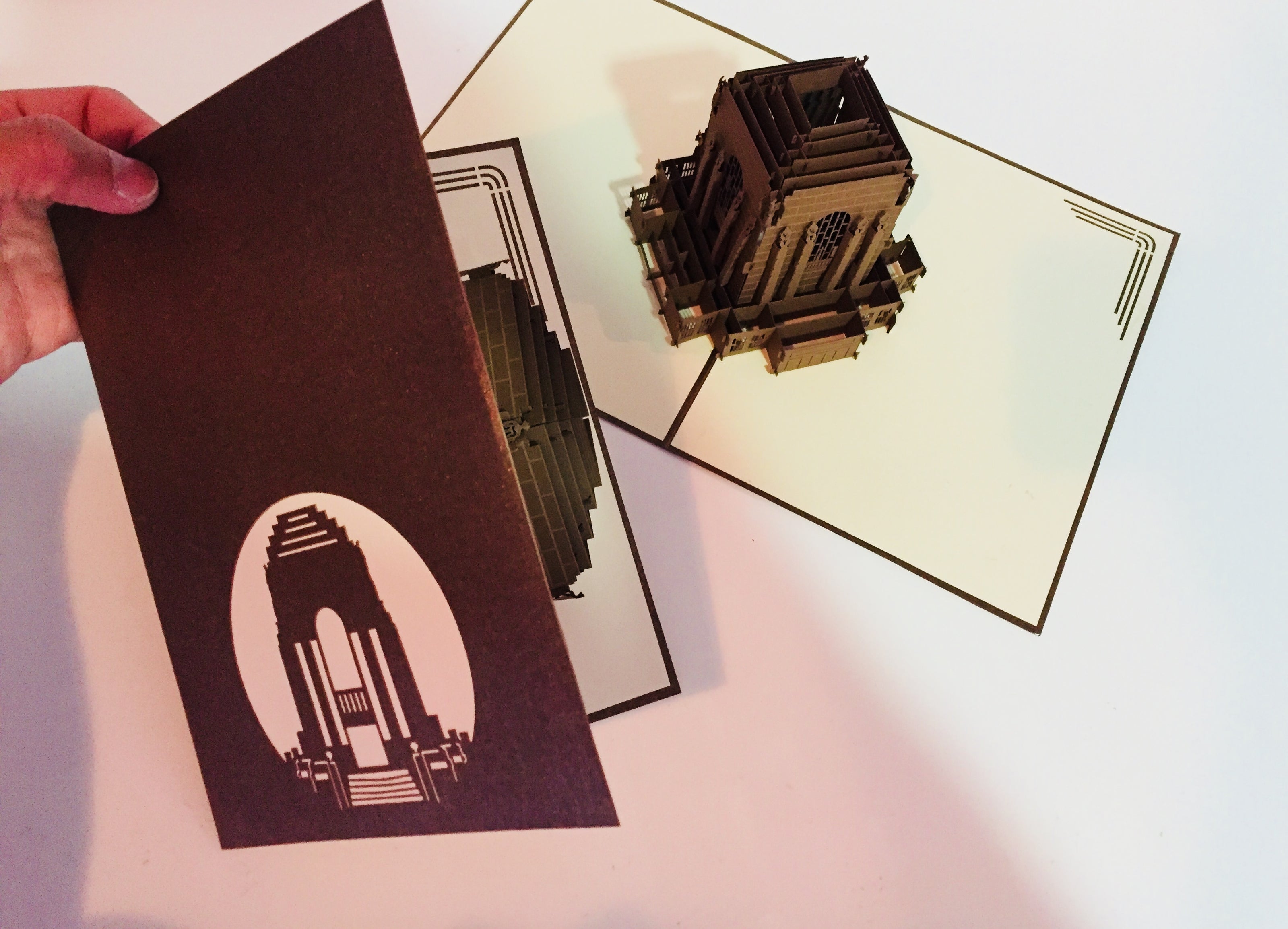 Anzac War Memorial Building in Sydney Australia 3D POP UP GREETING CARD - Created by Origami Pop Cards – 3D Pop Up Greeting Cards, Australian Design & Handmade, 3D Pop Up Magical Paper Cards, Handmade Pop Up Cards Celebrate Anniversary  Memoriable