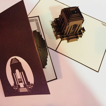 Anzac War Memorial Building in Sydney Australia 3D POP UP GREETING CARD - Created by Origami Pop Cards – 3D Pop Up Greeting Cards, Australian Design & Handmade, 3D Pop Up Magical Paper Cards, Handmade Pop Up Cards Celebrate Anniversary  Memoriable