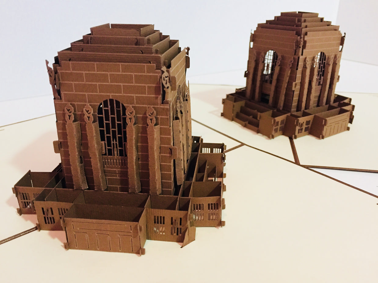 Anzac War Memorial Building in Sydney Australia 3D POP UP GREETING CARD - Created by Origami Pop Cards – 3D Pop Up Greeting Cards, Australian Design & Handmade, 3D Pop Up Magical Paper Cards, Handmade Pop Up Cards Celebrate Anniversary  Memoriable