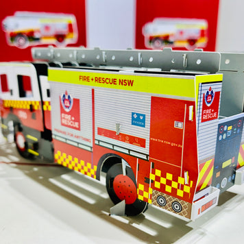 Aussie Fire Brigade Truck Origami Pop Cards 3D Pop Up Greeting Card Thank You Handmade Gift Thinking of You Happy Birthday Occasion Australiana Celebrate the Beauty and Happiness During Special Day