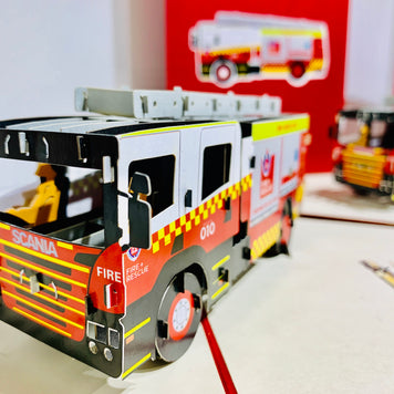 Aussie Fire Brigade Truck Origami Pop Cards 3D Pop Up Greeting Card Thank You Handmade Gift Thinking of You Happy Birthday Occasion Australiana Celebrate the Beauty and Happiness During Special Day
