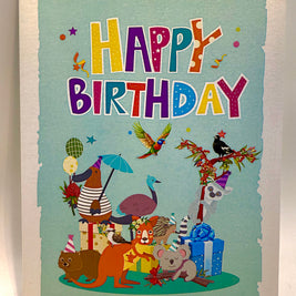 Australian Animal Happy Birthday Party Origami Pop Cards 3D Pop Up Greeting Card Thank You Handmade Happy Birthday Gift Thinking of You Happy Birthday Occasion Australiana Celebrate the Beauty and Happiness During Special Day Best Wishes Gift