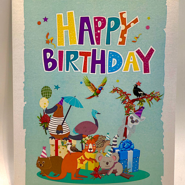 Australian Animal Happy Birthday Party Origami Pop Cards 3D Pop Up Greeting Card Thank You Handmade Happy Birthday Gift Thinking of You Happy Birthday Occasion Australiana Celebrate the Beauty and Happiness During Special Day Best Wishes Gift