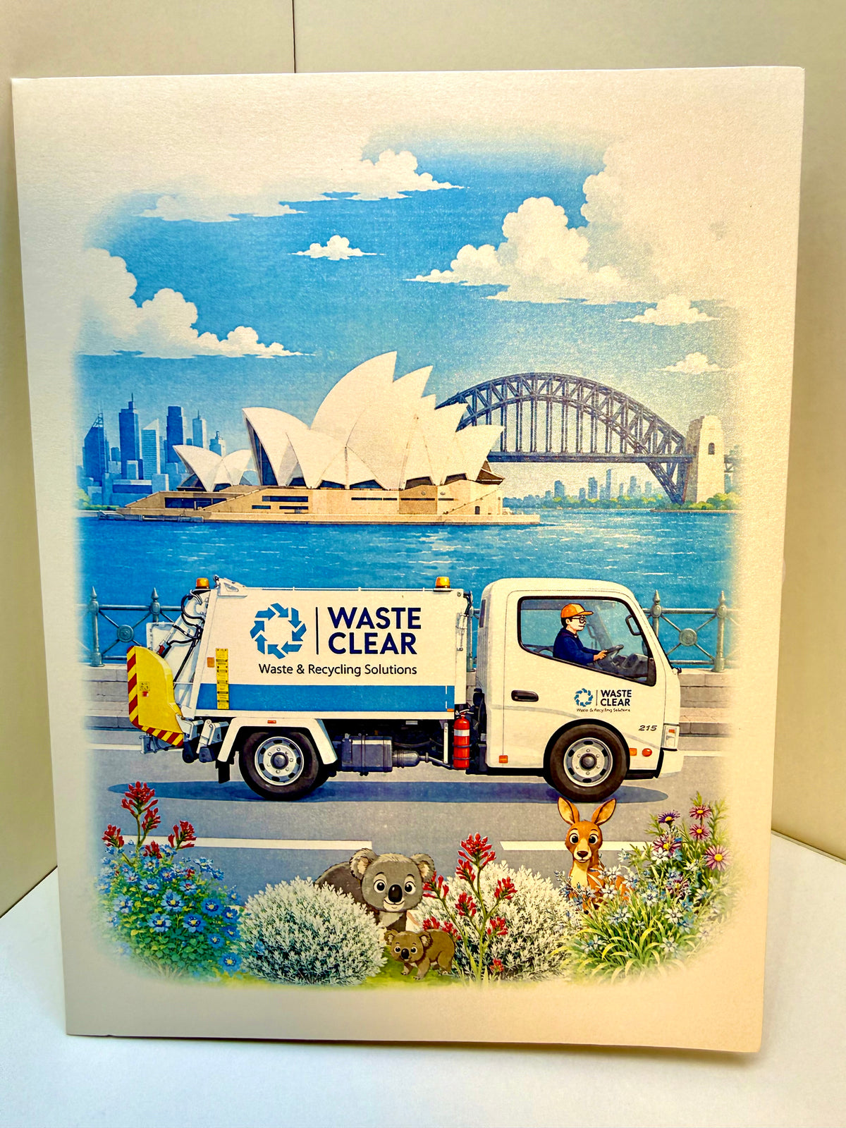 Australian Garbage Collection Truck Origami Pop Cards 3D Pop Up Greeting Card Thank You Handmade Gift Thinking of You Happy Birthday Occasion Australiana Celebrate the Beauty and Happiness During Special Day