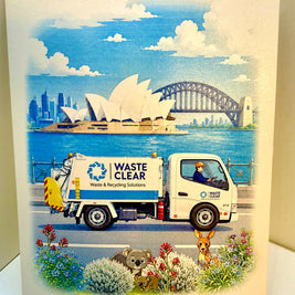 Australian Garbage Collection Truck Origami Pop Cards 3D Pop Up Greeting Card Thank You Handmade Gift Thinking of You Happy Birthday Occasion Australiana Celebrate the Beauty and Happiness During Special Day