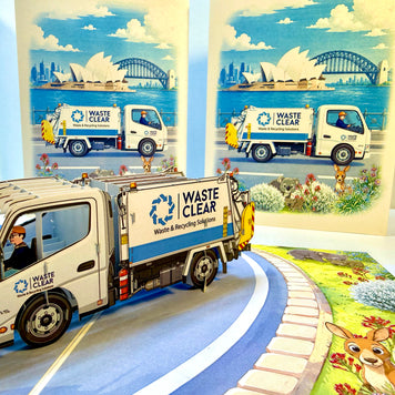 Australian Garbage Collection Truck Origami Pop Cards 3D Pop Up Greeting Card Thank You Handmade Gift Thinking of You Happy Birthday Occasion Australiana Celebrate the Beauty and Happiness During Special Day