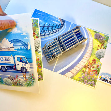 Australian Garbage Collection Truck Origami Pop Cards 3D Pop Up Greeting Card Thank You Handmade Gift Thinking of You Happy Birthday Occasion Australiana Celebrate the Beauty and Happiness During Special Day
