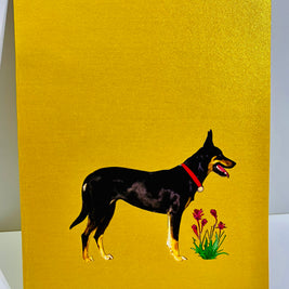 BLACK Australian Kelpie - Great Aussie Working Dog Origami Pop Cards 3D Pop Up Greeting Card Happy Birthday Thank You Handmade Gift Thinking of You Blank Card for Any Occasion Happy Mother's Day Happy Father's Celebrate the Beauty of Animals