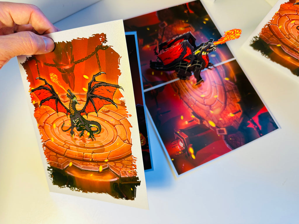 BLACK Fire Breathing Dragon Origami Pop Cards 3D Pop Up Greeting Card Happy Birthday Thank You Handmade Gift Thinking of You Blank Card for Any Occasion Happy Mother's Day Happy Father's Australiana Celebrate the Beauty of Animals Perfect for Boy