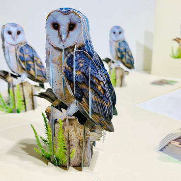 Barn Owl Bird Origami Pop Cards 3D Pop Up Greeting Card Happy Birthday Thank You Handmade Gift Thinking of You Blank Card for Any Occasion Happy Mother's Day Happy Father's Australiana Birds