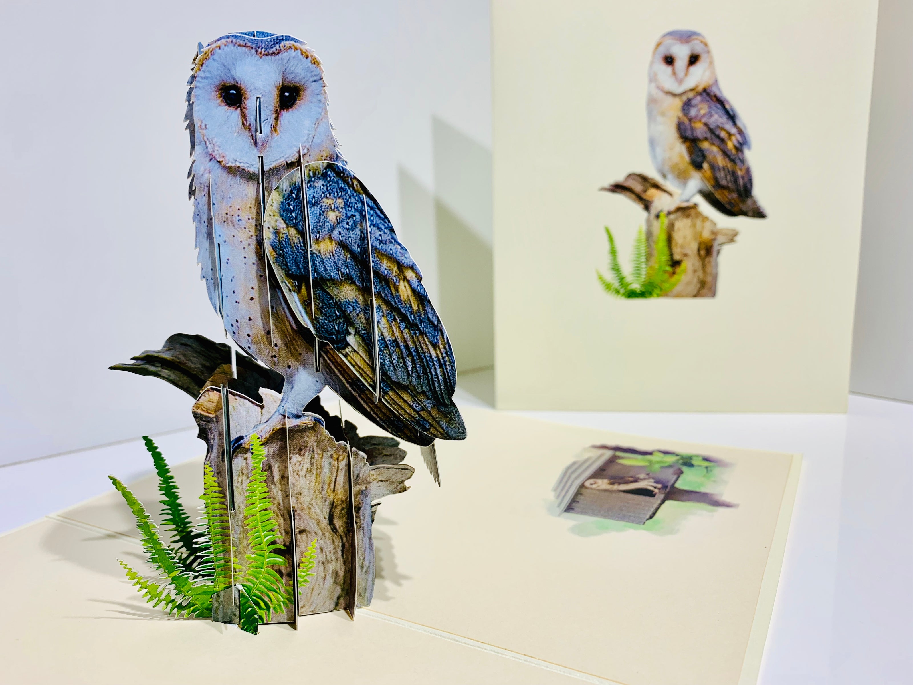 Barn Owl Bird Origami Pop Cards 3D Pop Up Greeting Card Happy Birthday Thank You Handmade Gift Thinking of You Blank Card for Any Occasion Happy Mother's Day Happy Father's Australiana Birds
