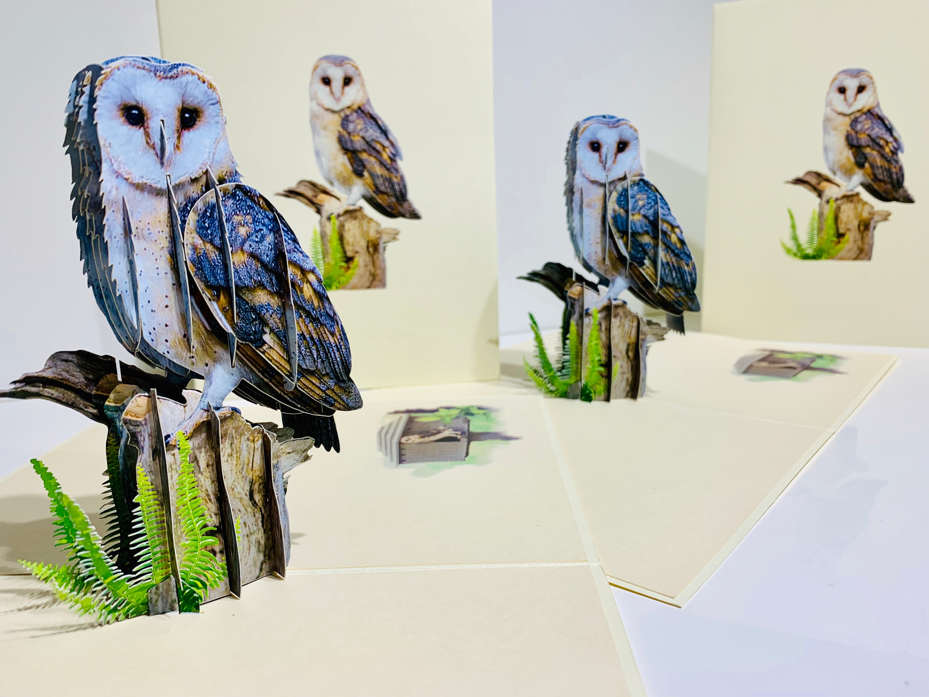 Barn Owl Bird Origami Pop Cards 3D Pop Up Greeting Card Happy Birthday Thank You Handmade Gift Thinking of You Blank Card for Any Occasion Happy Mother's Day Happy Father's Australiana Birds