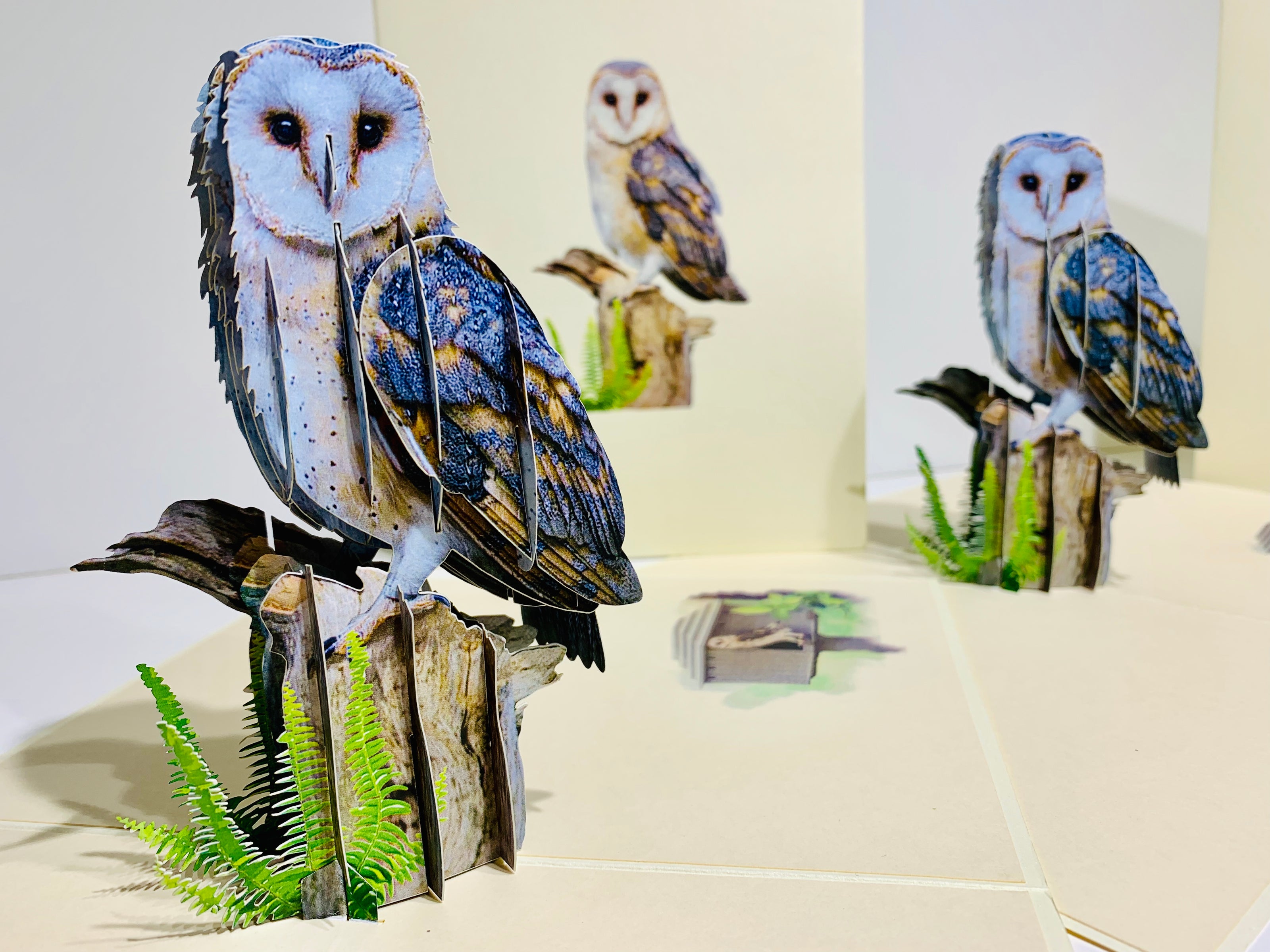 Barn Owl Bird Origami Pop Cards 3D Pop Up Greeting Card Happy Birthday Thank You Handmade Gift Thinking of You Blank Card for Any Occasion Happy Mother's Day Happy Father's Australiana Birds