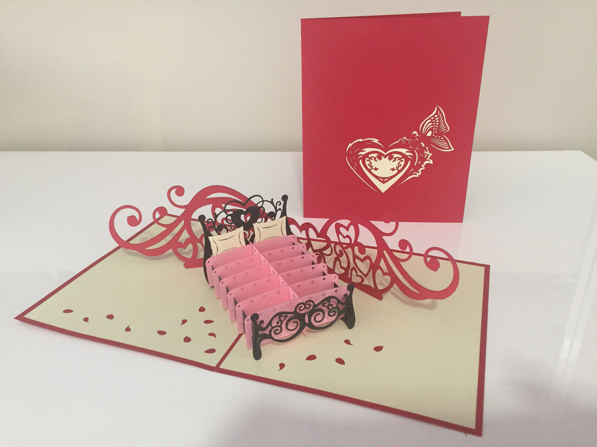 Love Bedding - Origami Pop Cards 3D Pop Up Greeting Card Merry Christmas Thank You Handmade Best Wishes Blank Card Gift Happy Holidays Celebrate the Special Day Moment with Family and Friends