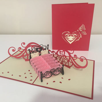 Love Bedding - Origami Pop Cards 3D Pop Up Greeting Card Merry Christmas Thank You Handmade Best Wishes Blank Card Gift Happy Holidays Celebrate the Special Day Moment with Family and Friends