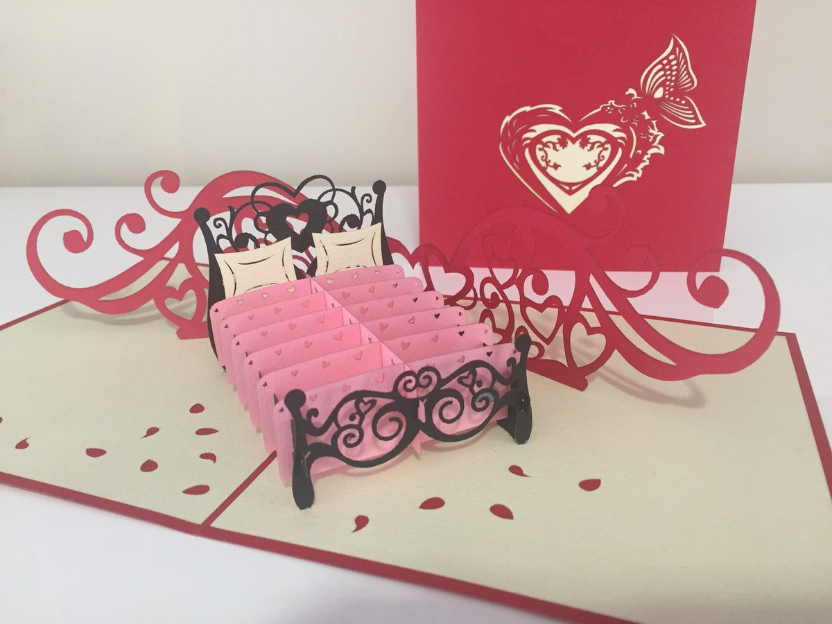 Love Bedding - Origami Pop Cards 3D Pop Up Greeting Card Merry Christmas Thank You Handmade Best Wishes Blank Card Gift Happy Holidays Celebrate the Special Day Moment with Family and Friends