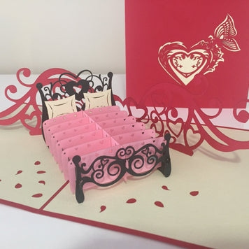 Love Bedding - Origami Pop Cards 3D Pop Up Greeting Card Merry Christmas Thank You Handmade Best Wishes Blank Card Gift Happy Holidays Celebrate the Special Day Moment with Family and Friends