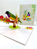 Black-Headed Gouldian Finch Origami Pop Cards 3D Pop Up Greeting Card Celebrate Happy Birthday Thank You Handmade Best Wishes Gift Thinking of You Blank Card for Any Occasion Happy Mother's Day Happy Father's Day Australiana Nature and Birds