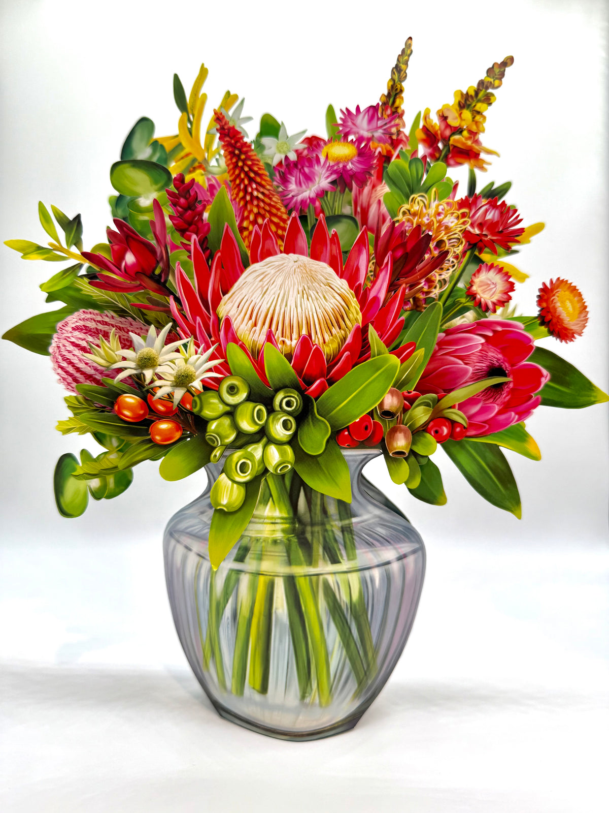 Blooming Australia 3D Pop-Up Australian Native Flower Bouquet Origami Pop Cards 3D Pop Up Greeting Card Happy Birthday Thank You Handmade Gift Thinking of You Blank Card for Any Occasion Happy Mother's Day Happy Father's Australiana Celebrate
