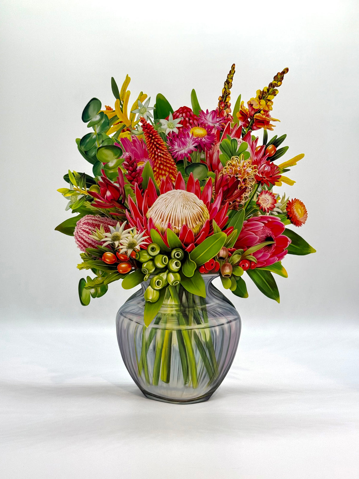 Blooming Australia 3D Pop-Up Australian Native Flower Bouquet Origami Pop Cards 3D Pop Up Greeting Card Happy Birthday Thank You Handmade Gift Thinking of You Blank Card for Any Occasion Happy Mother's Day Happy Father's Australiana Celebrate