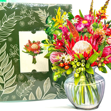 Blooming Australia 3D Pop-Up Australian Native Flower Bouquet Origami Pop Cards 3D Pop Up Greeting Card Happy Birthday Thank You Handmade Gift Thinking of You Blank Card for Any Occasion Happy Mother's Day Happy Father's Australiana Celebrate