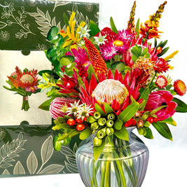 Blooming Australia 3D Pop-Up Australian Native Flower Bouquet Origami Pop Cards 3D Pop Up Greeting Card Happy Birthday Thank You Handmade Gift Thinking of You Blank Card for Any Occasion Happy Mother's Day Happy Father's Australiana Celebrate