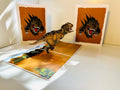 Brown Running T-Rex Dinosaur Origami Pop Cards 3D Pop Up Greeting Card Happy Birthday Thank You Handmade Gift Thinking of You Blank Card for Any Occasion Happy Mother's Day Happy Father's Australiana Celebrate the Beauty of Animals Perfect for Boy