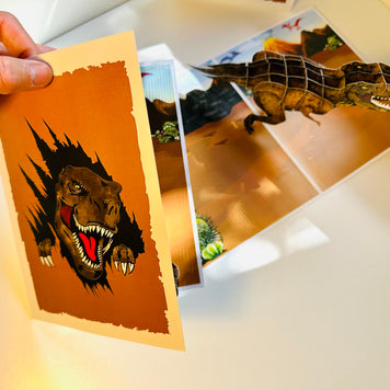 Brown Running T-Rex Dinosaur Origami Pop Cards 3D Pop Up Greeting Card Happy Birthday Thank You Handmade Gift Thinking of You Blank Card for Any Occasion Happy Mother's Day Happy Father's Australiana Celebrate the Beauty of Animals Perfect for Boy