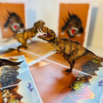 Brown Running T-Rex Dinosaur Origami Pop Cards 3D Pop Up Greeting Card Happy Birthday Thank You Handmade Gift Thinking of You Blank Card for Any Occasion Happy Mother's Day Happy Father's Australiana Celebrate the Beauty of Animals Perfect for Boy